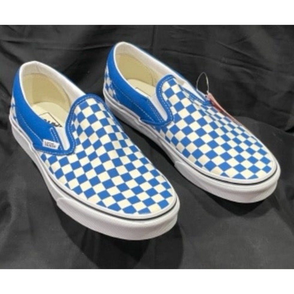 Vans Classic Slip-On Checkerboard Nebulas Blue White VN0A4BV31GB Mens 11